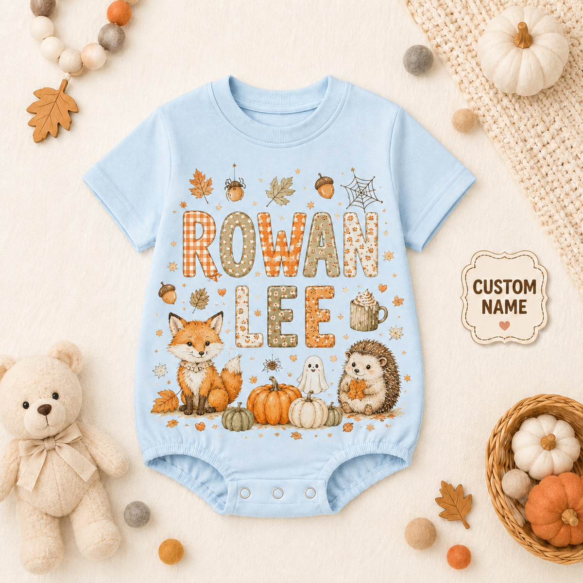Personalized Fall Baby Romper, Custom Name Fox Hedgehog Pumpkin Bodysuit, Cute Autumn Halloween Baby Outfit fb5db037-2eaa-41d4-ab28-e29339af07a7-Image-Aug-14-2026-02_19_00-PM-3-.png