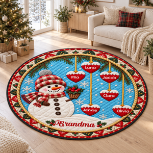 Happy Christmas Snowman Grandma - Personalized Quilted Carpet - Christmas Decoration, Gift For Grandma fb679971-819b-44e8-b219-b42ce39ee340-1.png