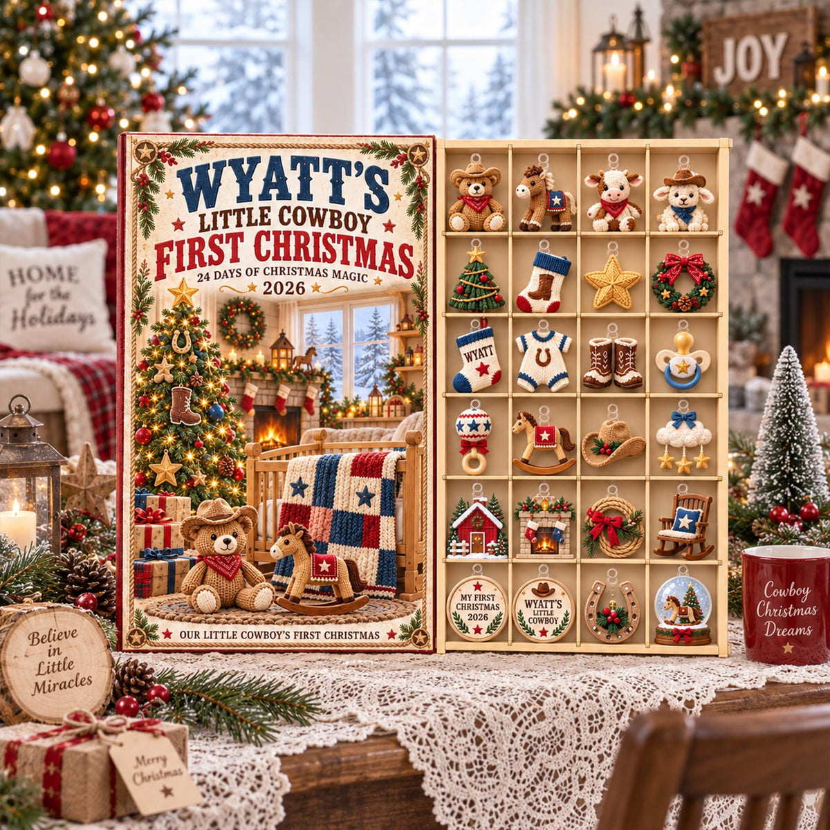 Personalized Baby Cowboy Advent Calendar 2026, First Christmas Countdown, 24 Day Acrylic Ornament Set, Custom Baby Boy Xmas Gift fb6ee8d4-8cc7-4352-b9a3-c62aac7e45a0-il_fullxfull.8650883357_q2eu.jpg
