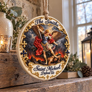 Personalized Saint Michael Ceramic Ornament: Custom 3D Archangel Relief, Special Gift for Mythology Enthusiasts fb8e53d7-44e9-4d26-8eff-1846598f66a7-bh3.jpg