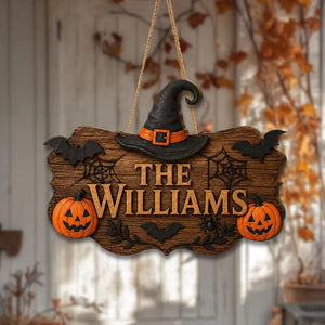 Personalized Halloween Door Sign, Custom Family Name Pumpkin Plaque, Haunted House Welcome Sign fba828a5-0c4f-4d4d-a6a5-d534d11d4bc0-fgrere-3-.webp