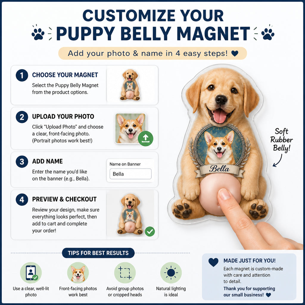 Regal Pet Portrait Cameo Magnet – Photo + Name - Personalized Acrylic Refrigerator Magnet - Soft Rubber Belly fbad098f-4e5f-436e-b14a-33da1f4b76b4.jpg