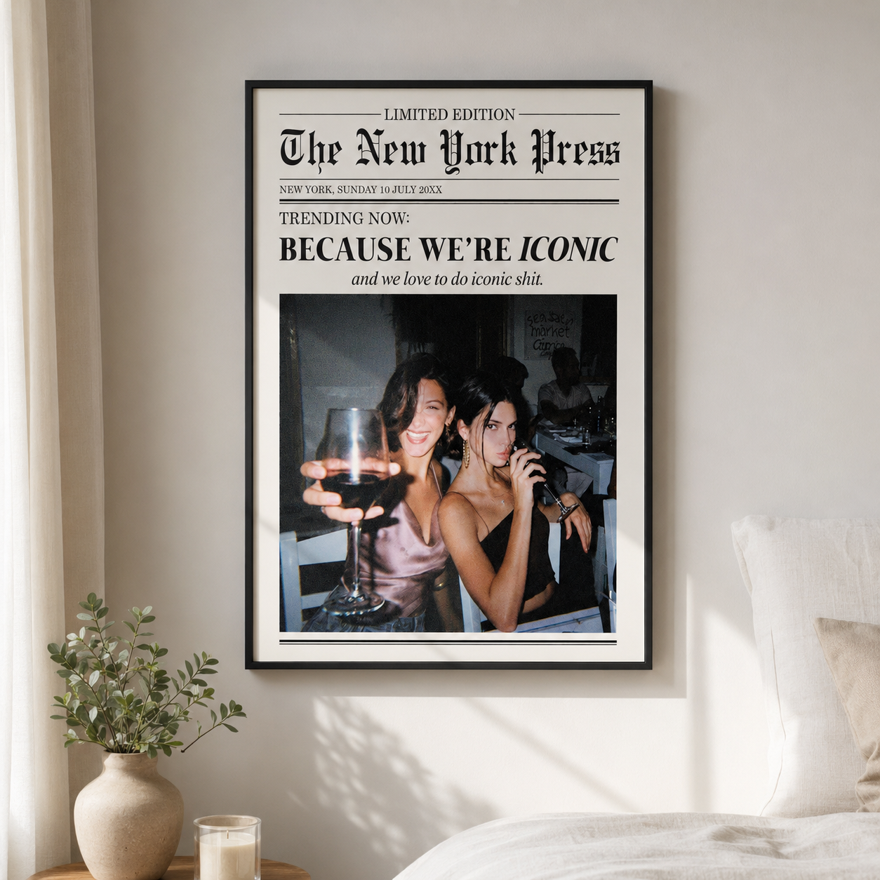 Custom Newspaper Photo Print, Friendship Gift, Girly Room Decor fbb04c25-2a5a-4e5d-a020-68fcbc014302-efa165d4-6205-4e81-b6e0-123d60d68500.png