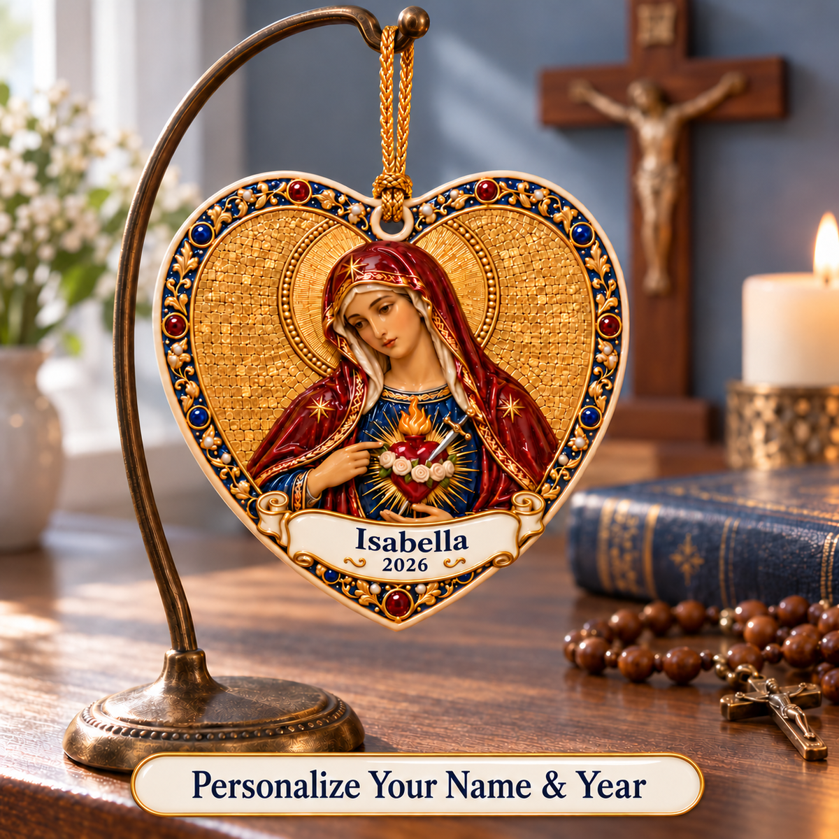 Ave Maria – Immaculate Heart of Mary 3D Ceramic Ornament | Baroque-Inspired Home Décor & Catholic Gift, Christmas Gift fbd7ab09-ca71-4b6f-8655-fa963bfffcc0--trang-tr-c-M-Isabella-2026.png