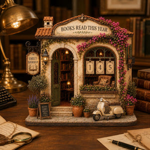Personalized Italian Book Tracker, Books Read This Year Counter, Floral Bookshop Reading Goal Sign, Wooden Library Decor, Book Lover Gift fbd94025-4c14-4a75-b89f-02487a901837-1.jpg