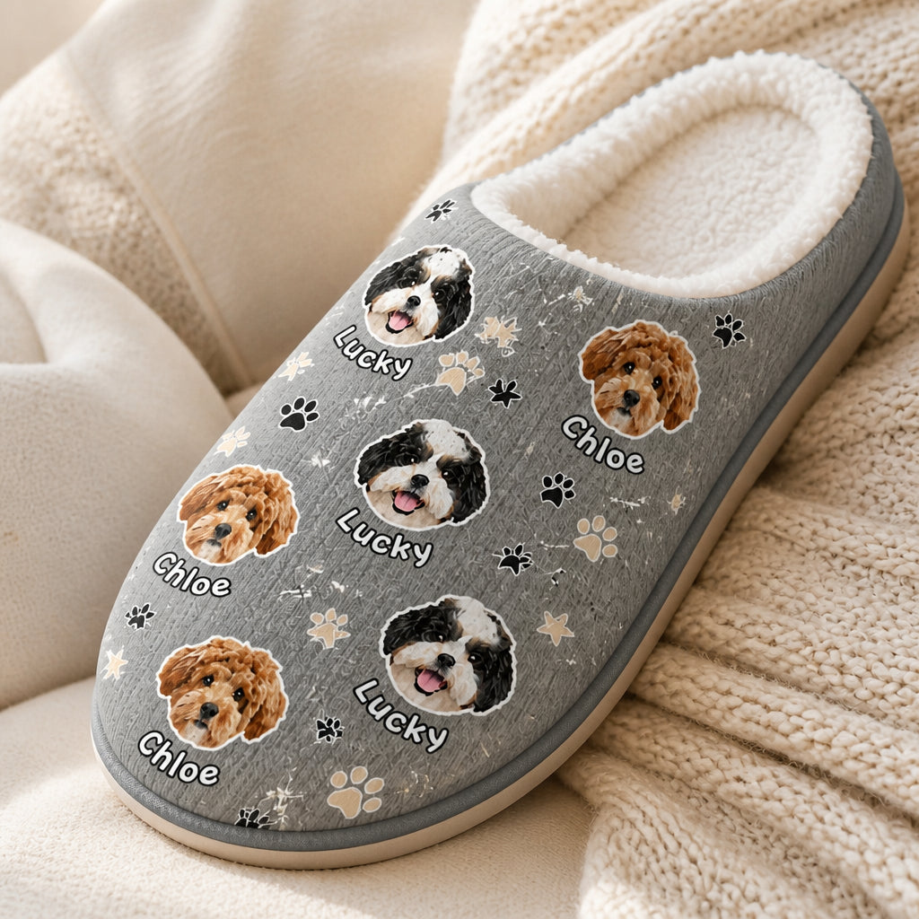 Custom Pet Face + Name Cozy Slippers – Paw Print Repeat - Personalized Fleece Slipper fbda899f-bedb-456f-9fc5-2fbccb100f2b.jpg