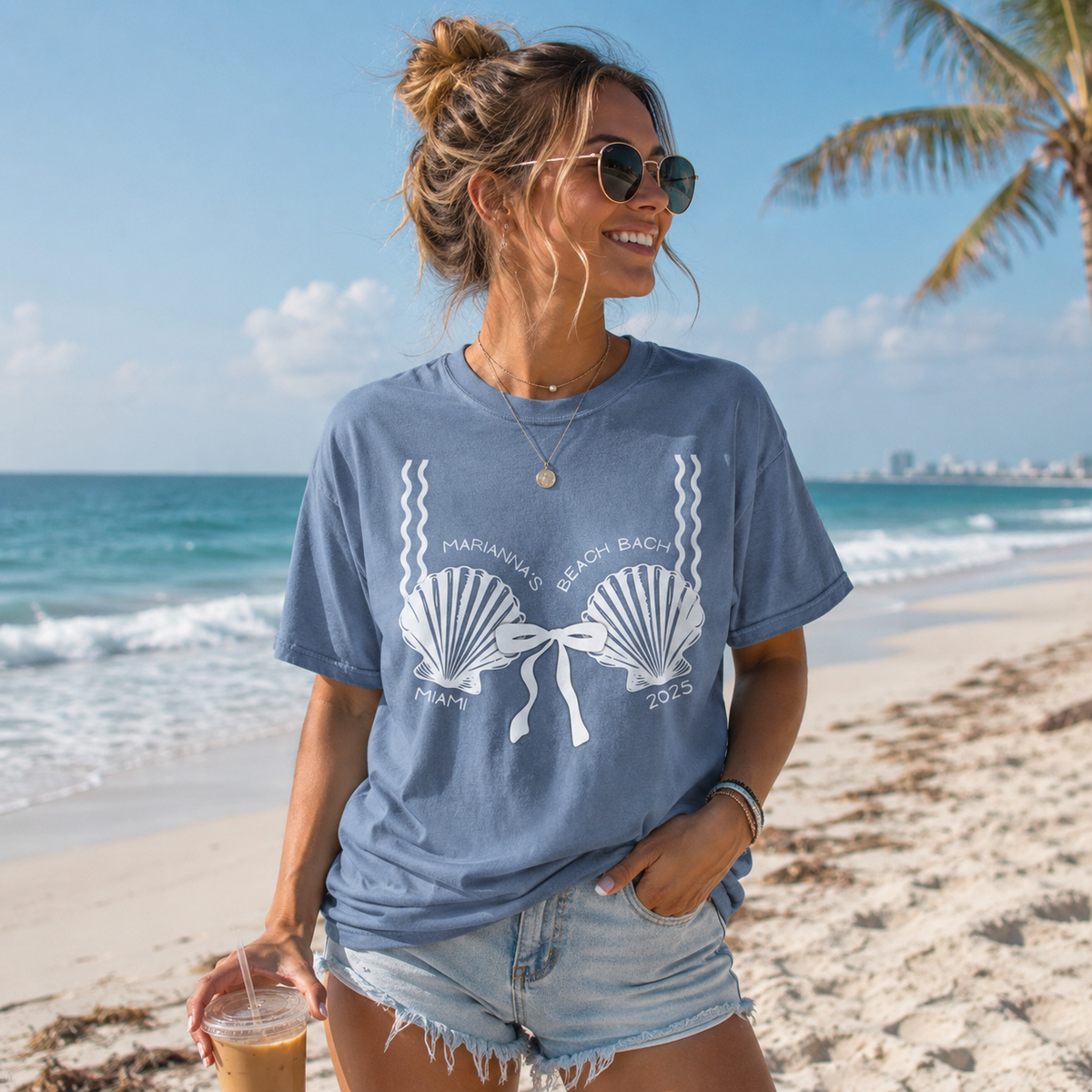 Custom Bikini Bachelorette Group Shirts, Last Toast Coastal Beach Bach Party Matching Tees, Cute Funny Seashell Bikini Bra Comfort Color Top fbddae0c-fdc0-4f3f-9766-ddedc803cff1-1.png