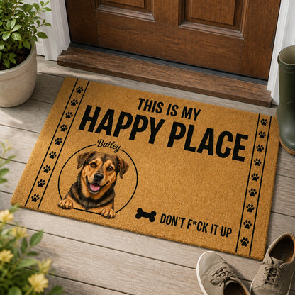 Personalized Dog Happy Place Doormat – Pet Portrait + Name - Personalized Doormat fbeb3d25-8a04-4e91-8055-5b01feefea7d.jpg