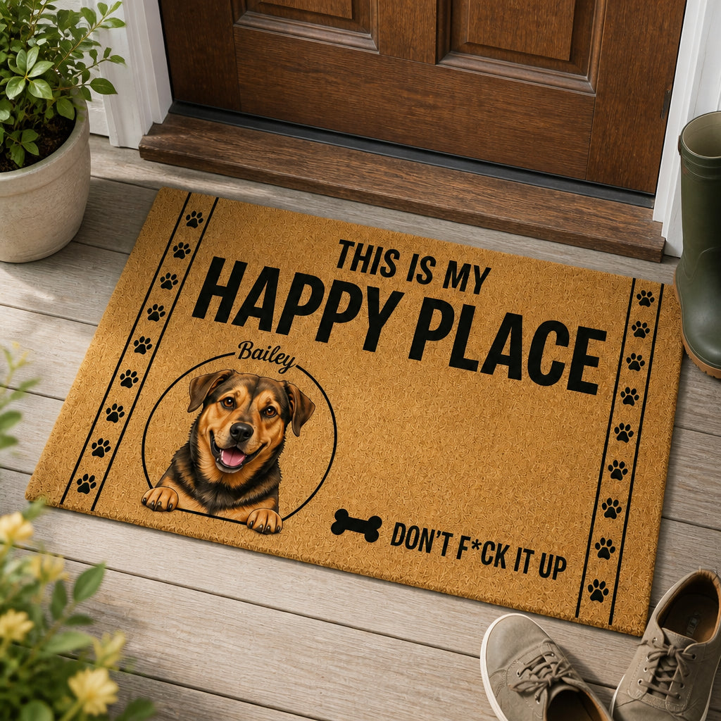 Personalized Dog Happy Place Doormat – Pet Portrait + Name - Personalized Doormat fbeb3d25-8a04-4e91-8055-5b01feefea7d.jpg