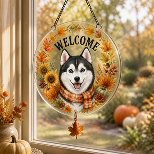 Fall Husky Welcome Garden Flag - 1 Layered Suncatcher with Charm fbed192f-2484-4993-bf2c-94da2981dc76.jpg