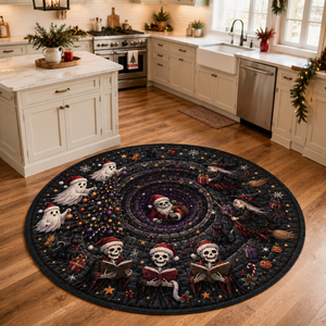 Creepy Christmas Round Area Rug, 3D Optical Illusion Vortex Mat, Spooky Holiday Skeleton Santa & Witch Floor Decor, Gothic Christmas Tree Rug fbeead9e-fdcc-4cbc-a0d6-8f97f2e93f14-3.png