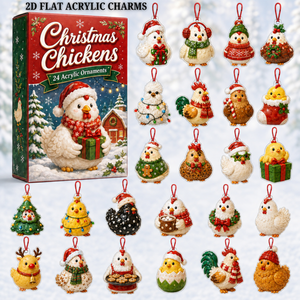 Christmas Chickens Advent Calendar 2026 - 24-Day Festive Countdown, Acrylic Charms Blind Box - Gift For Farmers, Chicken Lovers fbf07951-b364-4397-917c-dcc648b4b463-text-chicken.png