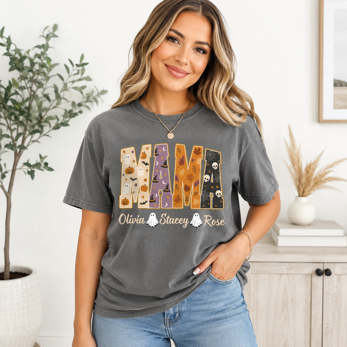 Comfort Colors Custom Mama Halloween Shirt with Kid Names, Halloween Mother T-Shirt, Personalized Spooky Tee, Trick or Treat Clothes Gift fbf0a482-42f2-4937-bb8e-3a3c02256238-banner-1.png