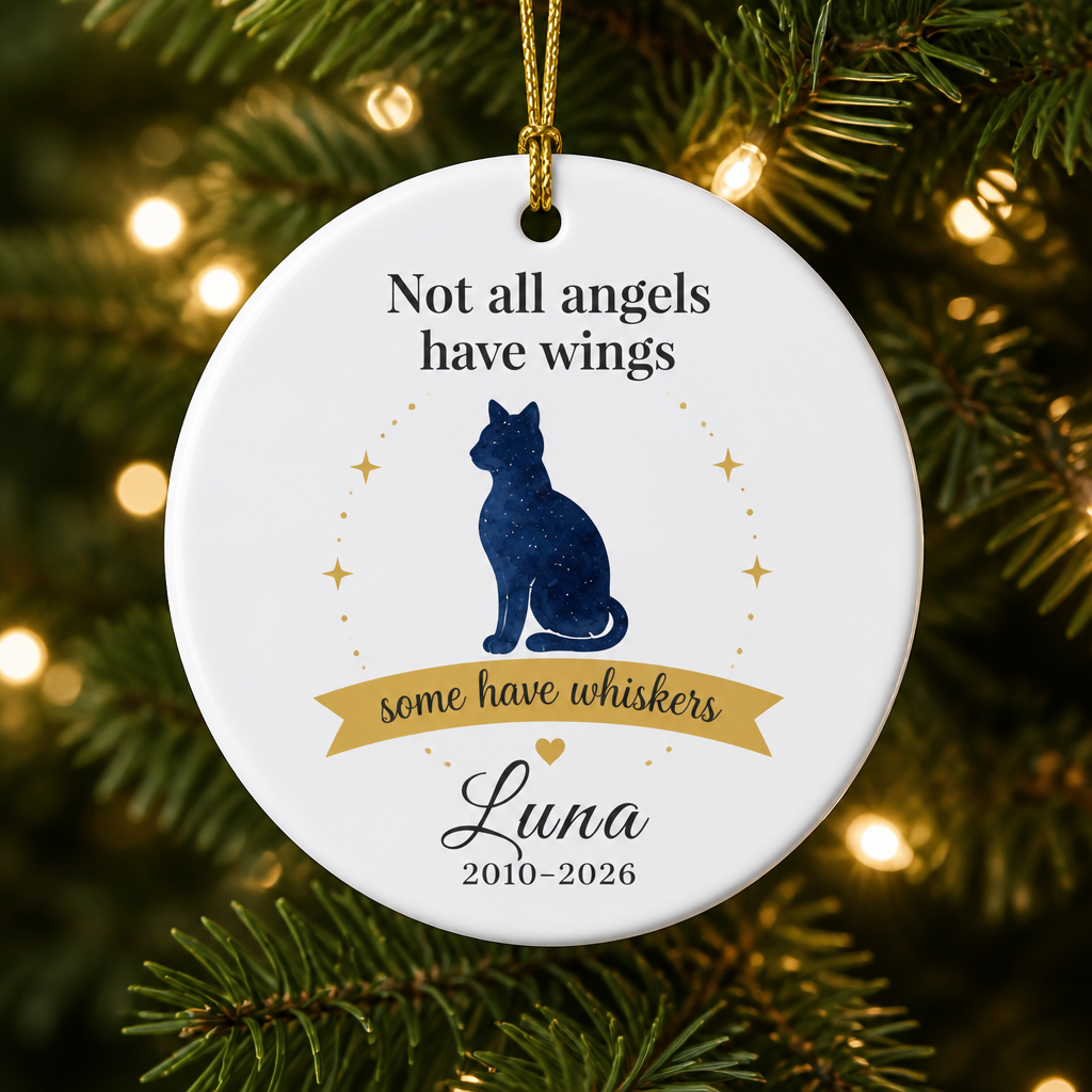 Cat Memorial Ornament – Not all angels have wings, some have whiskers – Personalized Name & Years - Personalized Ornament fbf651aa-fb29-447f-87d9-6e555a7969d0.png