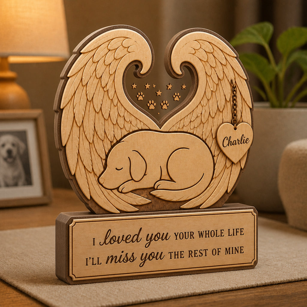 Angel Wings Pet Memorial Standee – Personalized Name - Personalized Wooden custom shape Standing 2 layer (5mm) fc01e202-c67f-41e4-aa93-a86d57881fd4.jpg