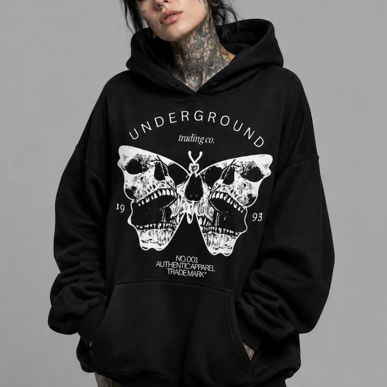 Underground Skull Butterfly Hoodie, Gothic Y2K Streetwear Sweatshirt, Graphic Skeleton Hooded Sweater, Unisex Hoodie fc05e597-9d7e-4201-ac33-0ebd861ba3e1-cfg.png