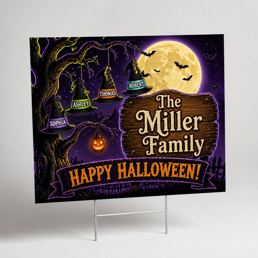 Personalized Halloween Family Yard Sign – Haunted Tree Hats - Personalized Yard Sign fc0d9874-c6e2-454d-9a11-04f79d05642e.jpg