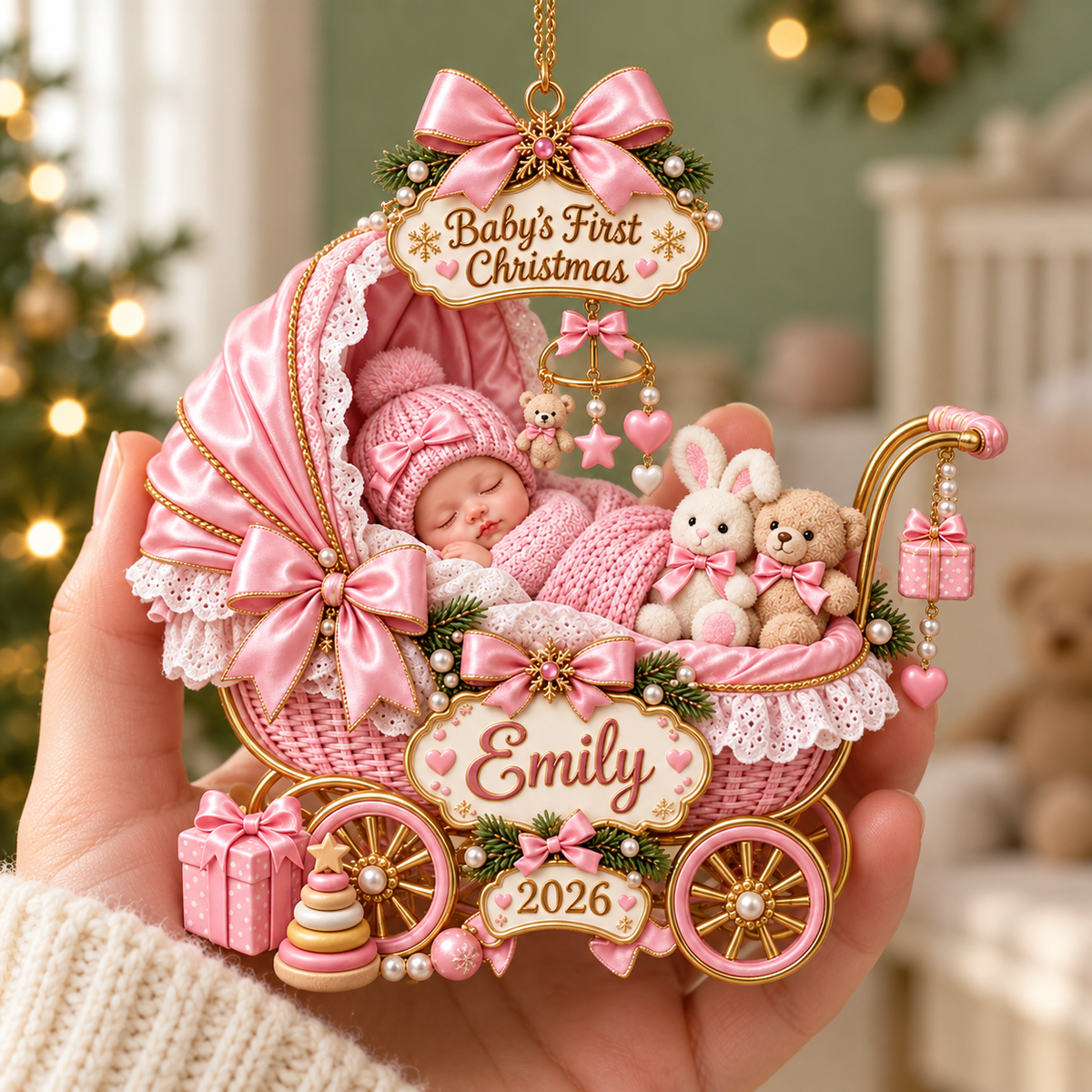 Personalized Baby’s First Christmas Ornament 2026, Custom Name Acrylic Keepsake, Newborn Baby Girl Boy Gift, Pink Blue Ornament fc15bdbd-2339-46ce-a635-72927b76484c-1e7dce5f-0ebb-47d0-a0a3-1ea0524625fb.png