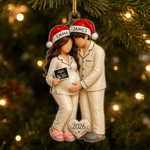Personalized Pregnancy Christmas Ornament, Expecting Parents Gift, Baby Announcement, Baby Bump Keepsake, See You In 2026, Pregnant Ornament fc1e57f3-4756-4e2c-ba3d-44d1fa042903-2.jpg