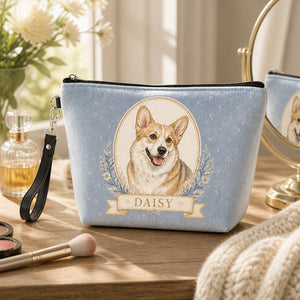 Custom Pet Portrait Makeup Bag – Photo to Watercolor with Name - Personalized Velvet Makeup Bag fc471dd1-4894-4d41-b9bd-1fb56fe93c59.jpg