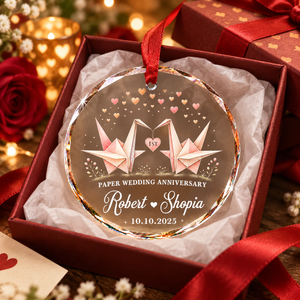 Personalized First Anniversary Ornament, 1st Anniversary Gift, Paper Wedding Anniversary Ornament, 1st Anniversary Gift for Husband Wife fc51fcc5-648d-4f73-8f0e-c79ced66759c-63b50cae-b9f7-460a-ac7d-7735aef03298.png