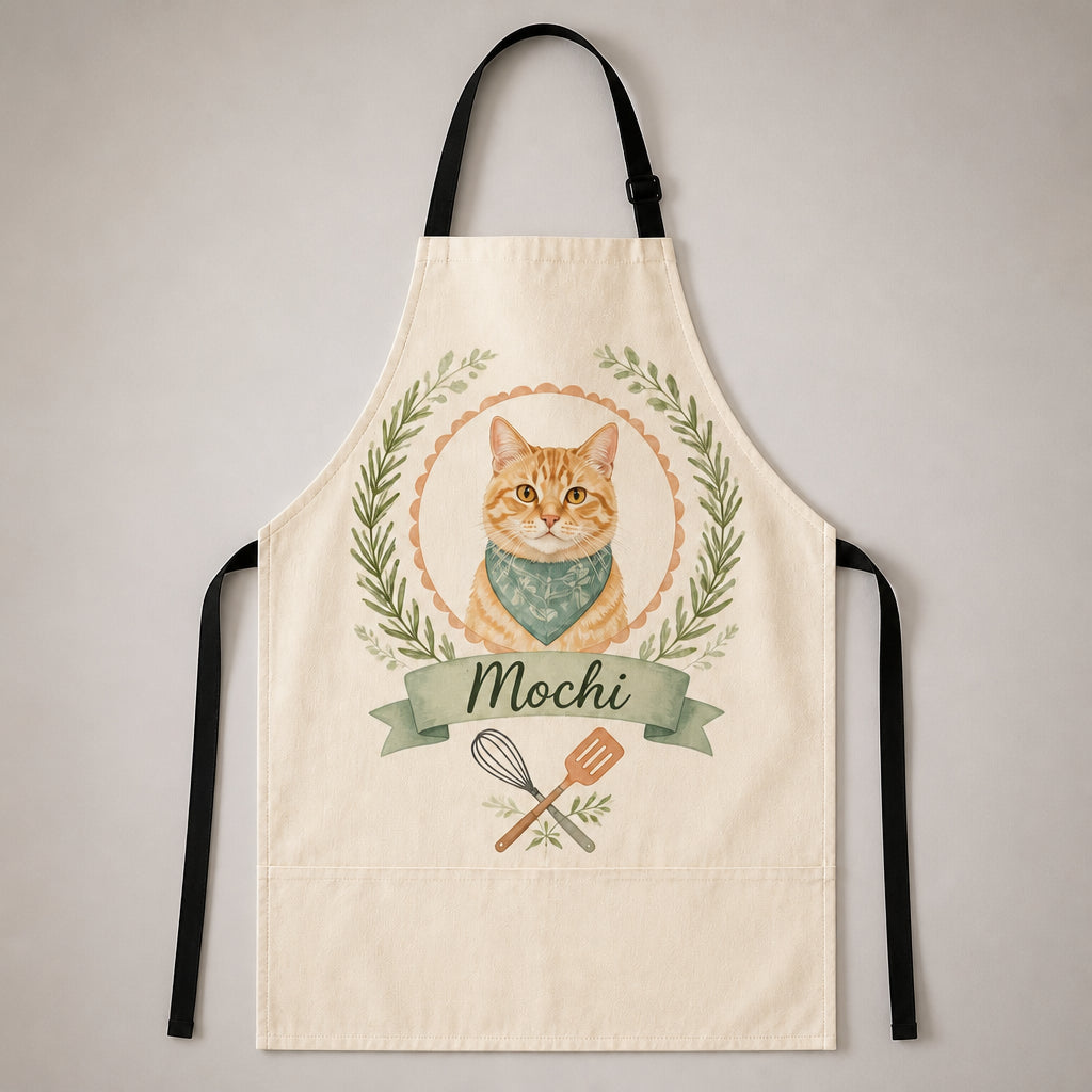 Custom Watercolor Pet Portrait Apron - Personalized Apron fc53a7ba-382c-4a86-80de-b406a106a2f6.jpg