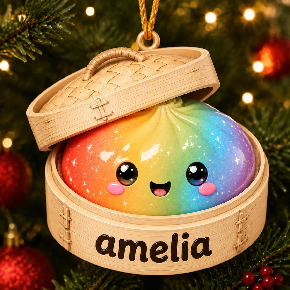 Personalized Glitter Dumpling Ornament, Acrylic Squishy Style Christmas Ornament, Custom Name Ornament, Kids Christmas Gift, Holiday Decor fc543f83-8eae-4ba0-b9dd-6b6fc4986841-7.jpg