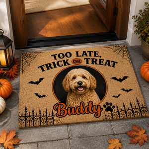 Halloween Trick or Treat Pet Photo Doormat - Personalized Doormat fc54d1de-82ad-41c6-be1d-b84d3018a124.png