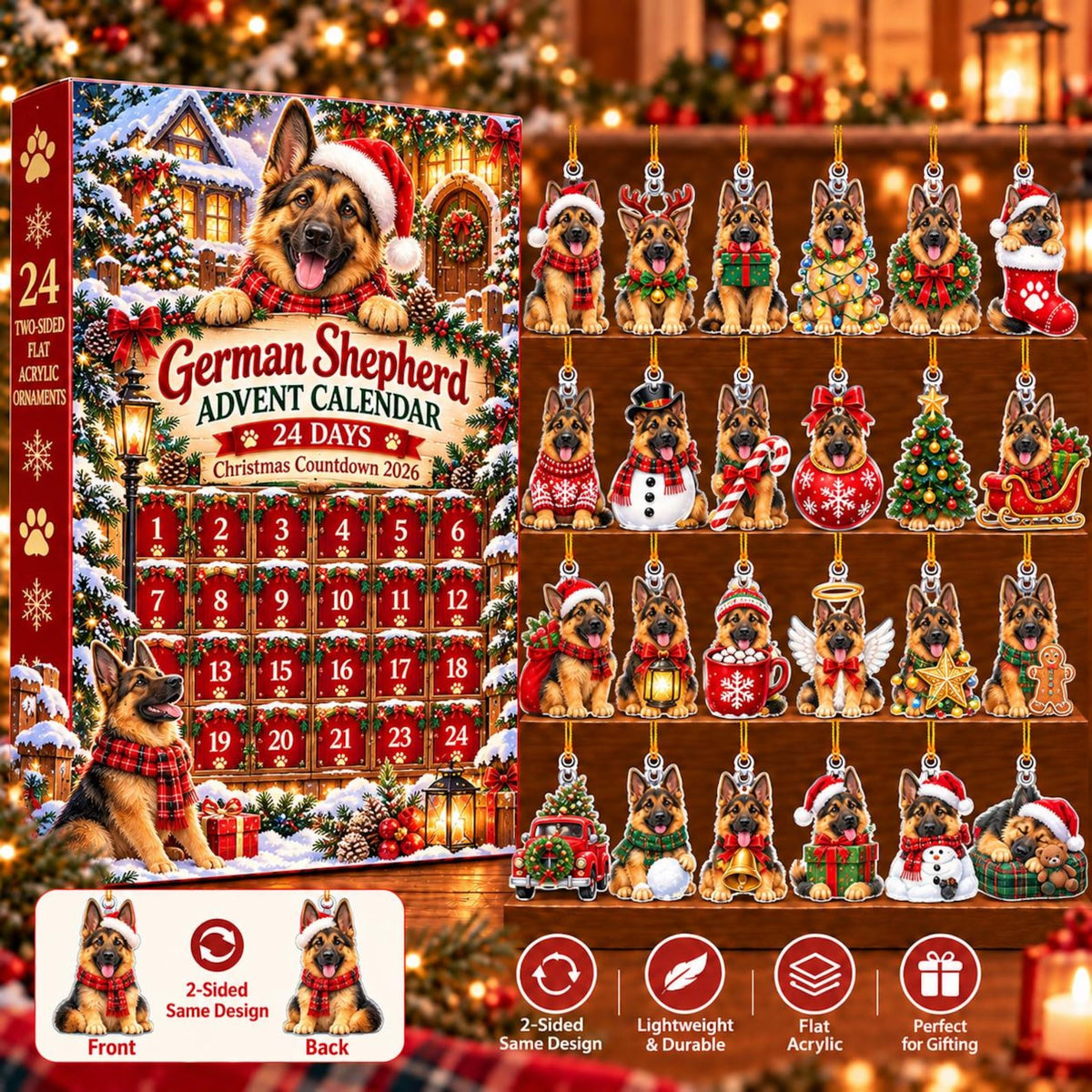 German Shepherd Dog Advent Calendar 2026, 24 Acrylic Ornament Christmas Countdown Blind Box, Dog Lover Holiday Gift Richard fc77490e-12e4-4c9c-a403-85f477e0dc49-il_1588xN.8585158002_p9ax.jpg