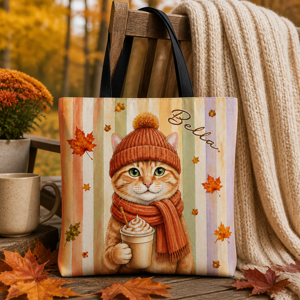 Cozy Fall Pet Latte Tote – Custom Portrait + Name - Personalized AOP Tote fc8c53bc-c442-46cf-b4c3-8ad51dba581f.jpg