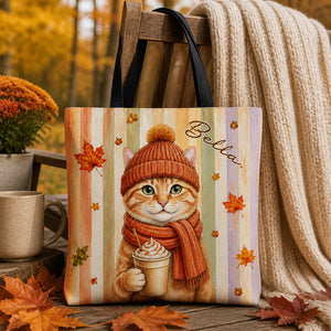 Cozy Fall Pet Latte Tote – Custom Portrait + Name - Personalized AOP Tote fc8c53bc-c442-46cf-b4c3-8ad51dba581f.jpg