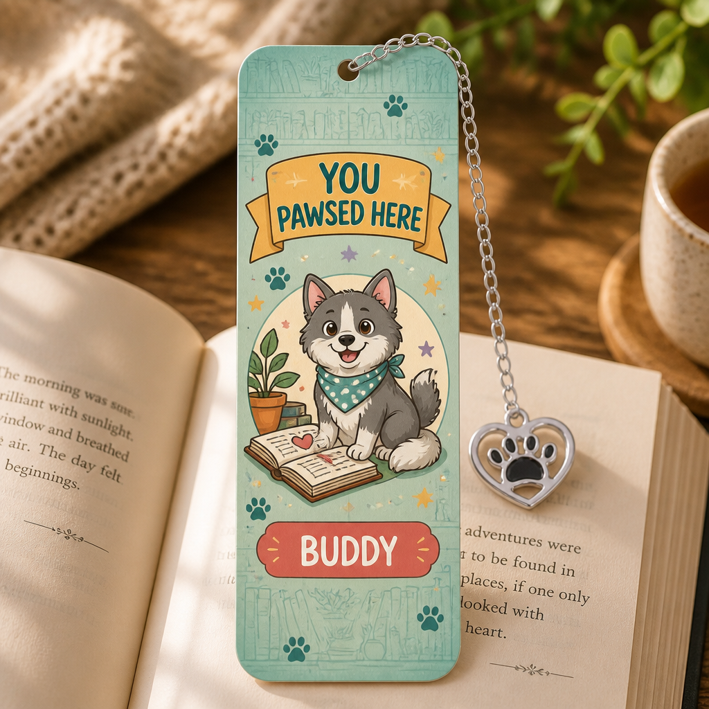 You Pawsed Here Pet-Name Acrylic Bookmark - Personalized Acrylic Bookmark fc966e83-7b75-4f63-a426-2743fc1512ef.png
