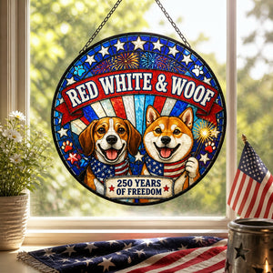 Red White & Woof — 250 Years Suncatcher - Suncatcher Stained Glass fc9b10b9-014f-487c-bb36-d75940dd280c.jpg