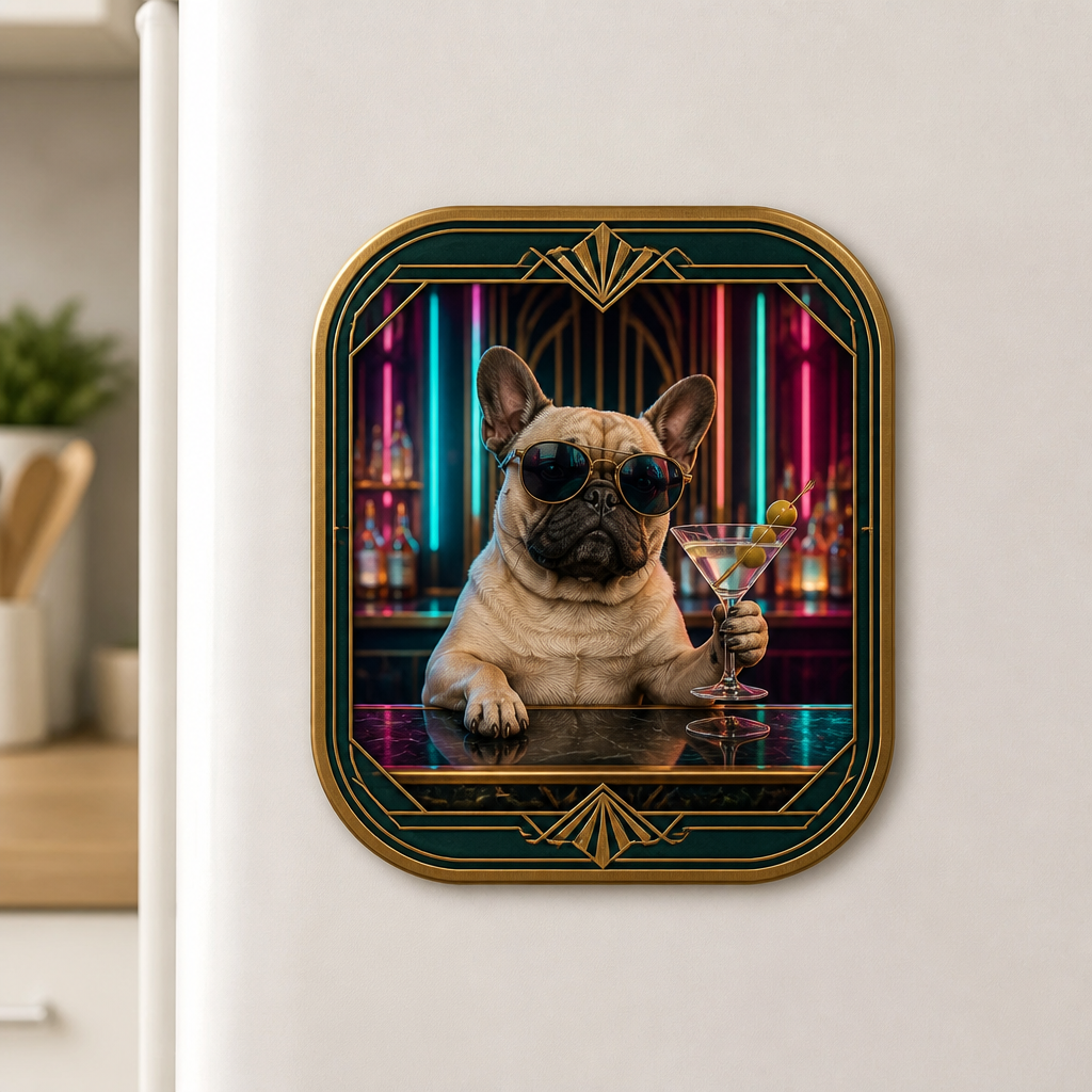 Custom Pet Nightlife Portrait Magnet – Art Deco Neon - Personalized Custom Shape Fridge Magnet fc9b8a9e-fae7-4711-966f-318fc03bc567.png