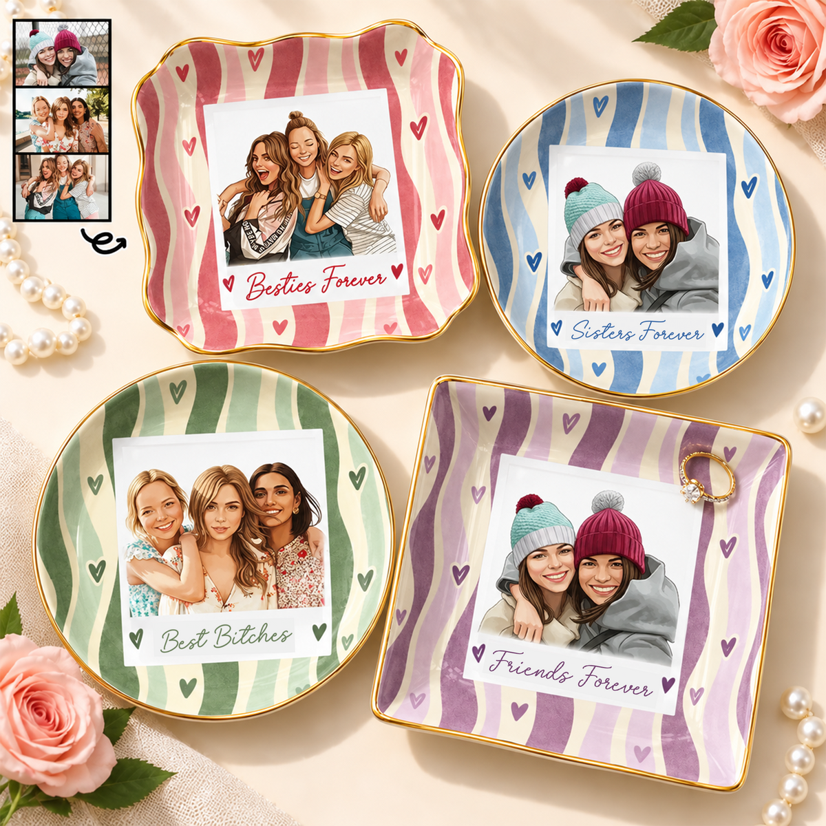 Custom Photo Friends Forever Bestie Gifts - Personalized Jewelry Dish fc9f9c1a-3589-4202-8c6e-077fd583d596-6-4-.png