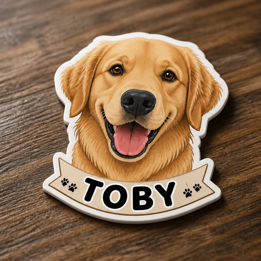 Custom Pet Head Name Magnet – Photo to Art - Personalized Custom Shape Fridge Magnet fcacd056-0dd0-4661-bacd-6e17caa3da80.jpg
