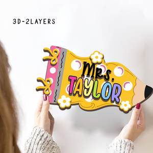 Personalized Teacher 3D Pennant Door Sign, Custom Teacher Name Door Hanging, Back To School Gift, New Teacher Gift, Class Welcome Sign fcacd47c-e6bb-4891-9ceb-645bd664c92a-3_converted.png