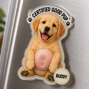 Custom Pet Boop Magnet – Photo Upload with Name Badge - Personalized Acrylic Refrigerator Magnet - Soft Rubber Belly fcb280fb-b61b-4327-a89d-837e720639bb.jpg