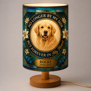 Pet Memorial Fabric Lamp – Forever In My Heart (Photo + Name + Years) - Personalized Custom Fabric Lamp fcb36215-7a70-41d8-b7c4-8d1abe6a124b.jpg