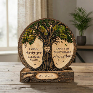Personalized Couple Tree Wooden Block, Wood Anniversary Gift For Couples, Wedding Gift for Wife Husband,Family Keepsake,5th Anniversary Gift fcb6da03-c97c-4ba9-9f1f-e60c037713df-5.jpg