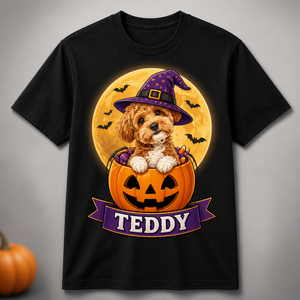 Halloween Pet Photo Pumpkin Tee - Personalized T-shirt fcc9418c-5155-4383-ad43-39b8103b618f.png