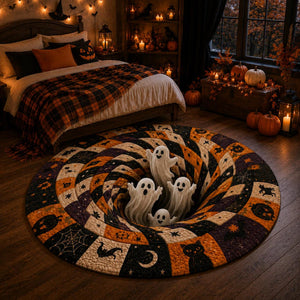 Halloween Ghost Vortex Rug, Spooky 3D Optical Illusion Floor Mat, Cute Ghost Halloween Decor, Pumpkin Witchy Rug, Fall Home Accent fccfbd2b-c75c-40de-a118-0edaad178370-trtytr-1-.webp