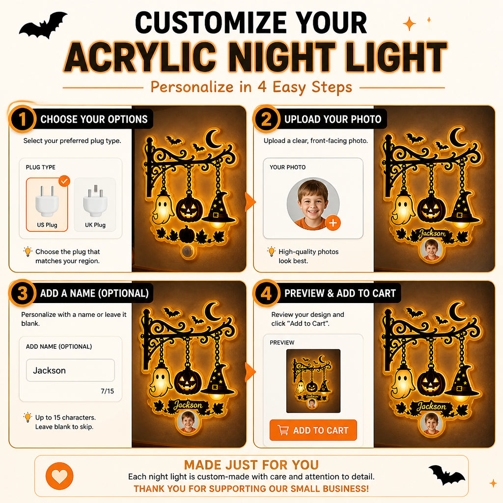 Gothic Hanging Halloween Night Light – Ghost, Pumpkin & Witch Hat - Personalized Acrylic Night Light fcd9a1ea-2103-4066-9f35-12c3e82c5f5a.jpg