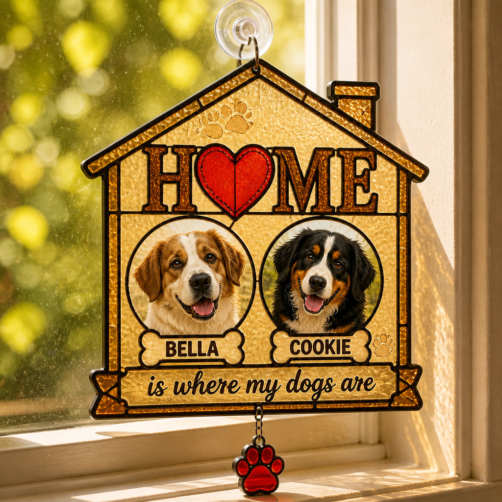 HOME Is Where My Dogs Are – Custom Pet Photo Doormat - Personalized 1 Layered Suncatcher with Charm fcf32322-1b7e-43e7-a488-53051826fd59.jpg