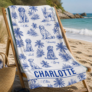 Coastal Toile Pet Names Beach Towel - Personalized Beach Towel fcf62fc5-e8b5-446b-9a79-344157fdf3e2.jpg
