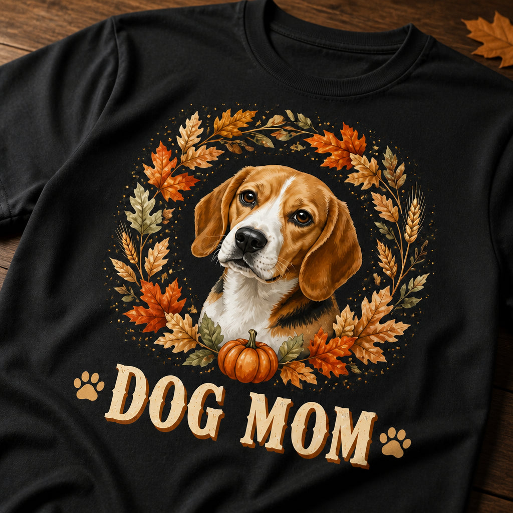 Autumn Wreath Dog Mom Custom Pet Portrait Tee - Personalized T-shirt fcfc72a0-041f-4b42-82e8-8d355bd1345e.jpg