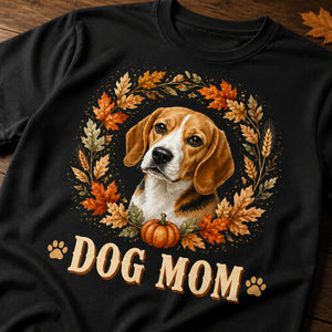 Autumn Wreath Dog Mom Custom Pet Portrait Tee - Personalized T-shirt fcfc72a0-041f-4b42-82e8-8d355bd1345e.jpg