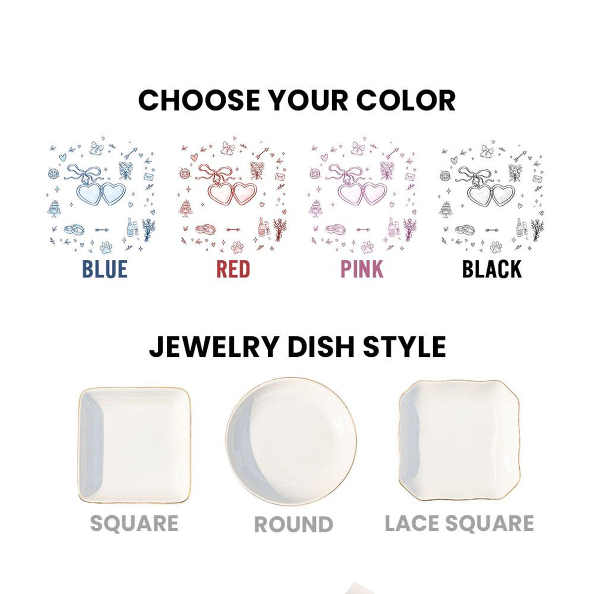 Personalized Wedding Ring Dish for Couple: Custom Names & Year Jewelry Tray, Engagement Bridal Shower Gift for Bride fd164f02-74fb-465e-9f4e-75896603fdb6-3.jpg