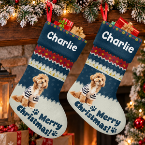 Custom Dog Photo Funny Christmas Stocking, Cute Decor, Gift For Home fd432e98-fdd8-4c74-b5fd-c3952f30a0ef-j1.png