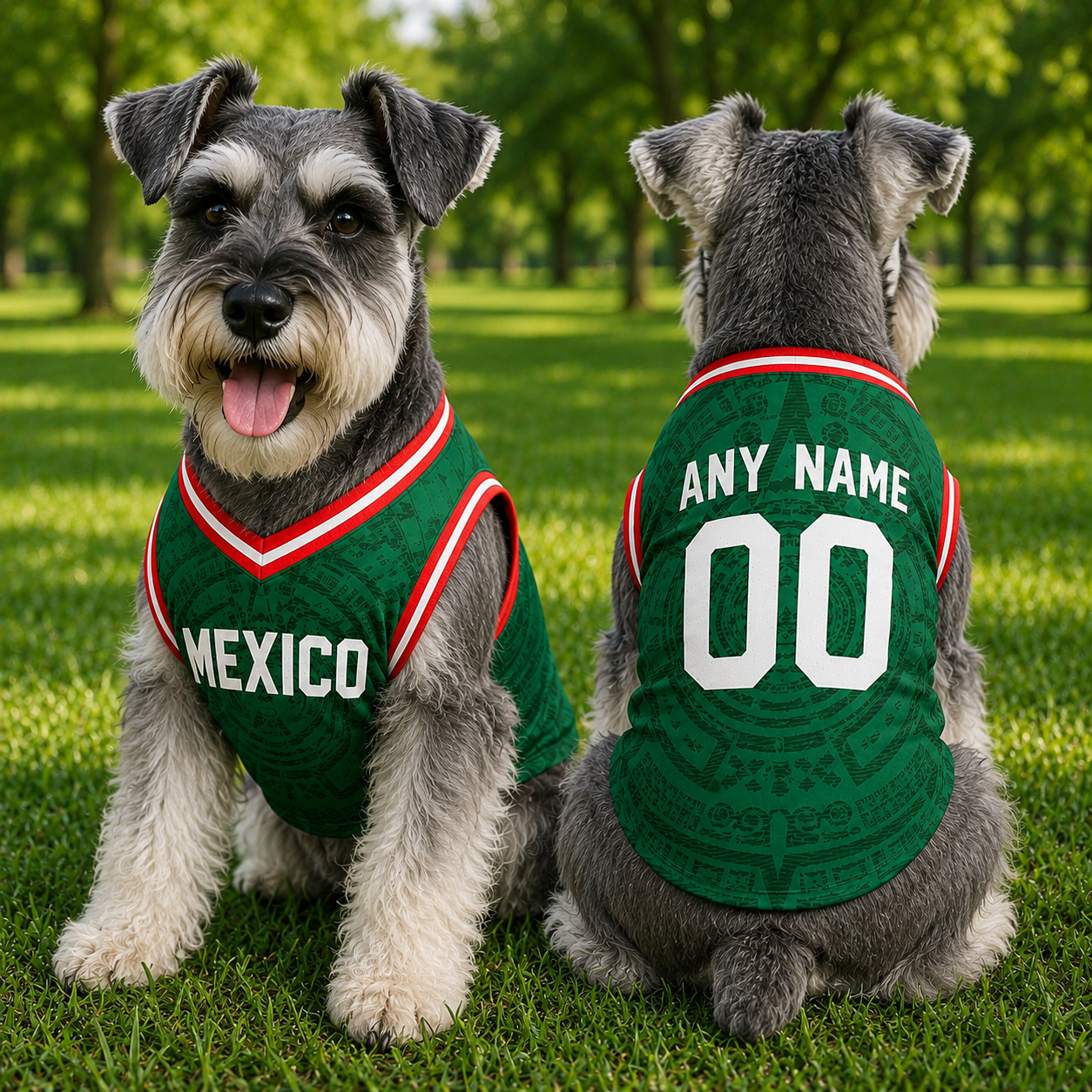 Personalized Mexico Pet Soccer Jersey,Custom Dog Cat Football Shirt,Name Number Puppy Sportswear